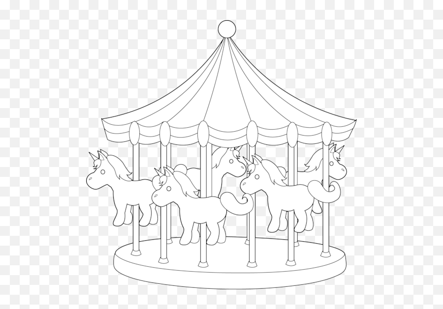 Carousel Clipart Cinderella Merry Go Round - Clip Png,Merry Go Round Icon