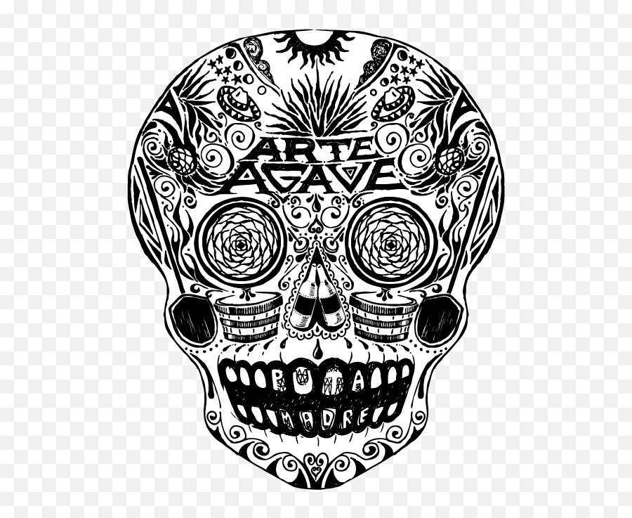 Mexican Folk Art Skull Png - Art,Mexican Skull Png