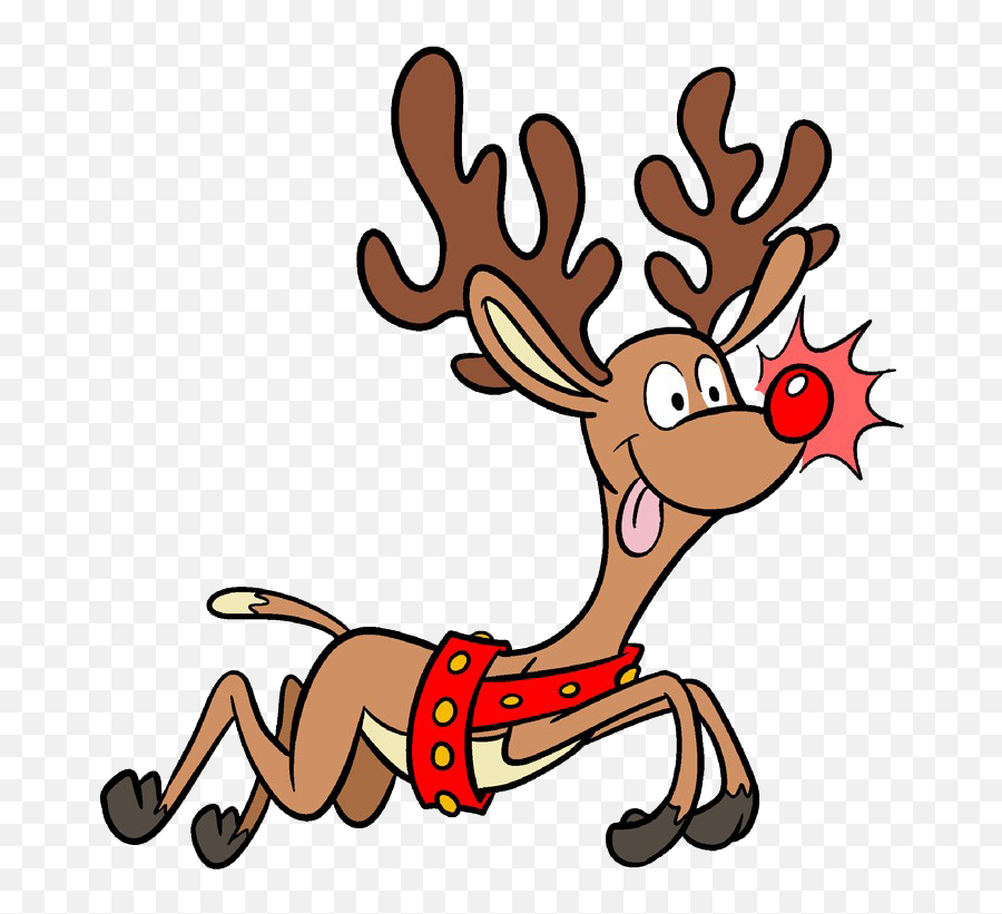 Rudolph Running Png Clipart - Herd Of Reindeer Running Clipart,Running Clipart Png