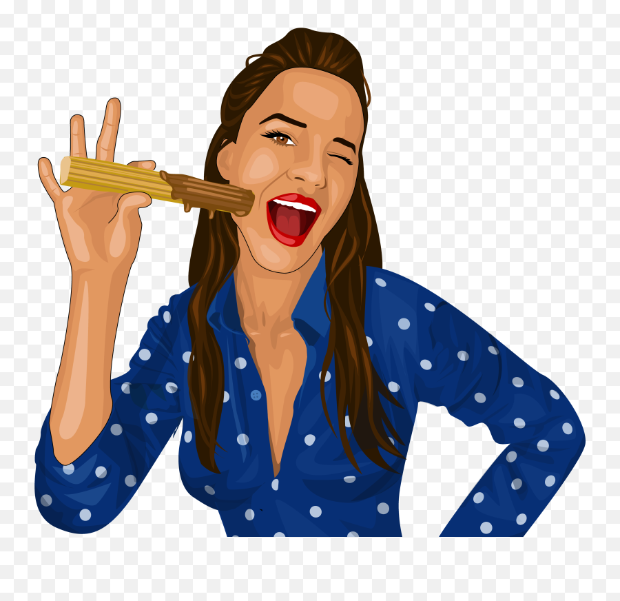 Rock Hard Churros Rockhardchurros Twitter - Person Eating Churro Png,Churro Png