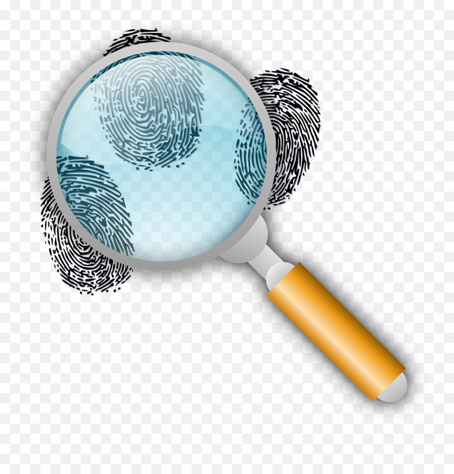 Fingerprint Search With Slight Magnification Png Clip Arts - Fingerprints And A Magnifying Glass,Magnifier Png