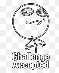 Challenge Accepted Meme Png - Transparent Background