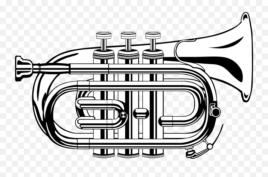 Trumpet Clip Art Clipart 2 - Clipartbarn Trumpet Black And White Clipart Png,Trumpet Transparent