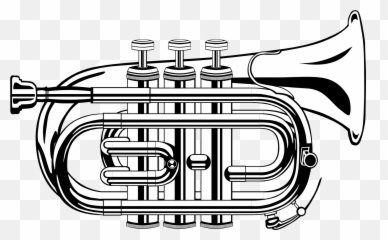 Trumpet Clip Art Clipart 2 - Clipartbarn Trumpet Black And White Clipart Png,Trumpet Transparent