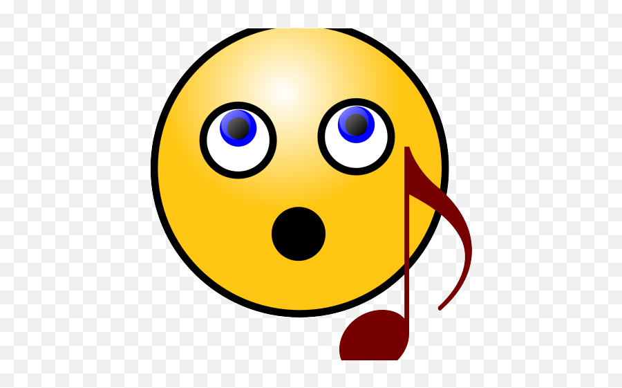 Sad Emoji Clipart Smiling Face - Musical Smiley Face Singing Face Png,Sad Face Emoji Png