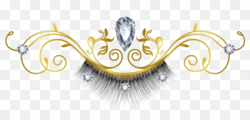 Eyelash Logo Free With Makeup Maker - Nails Gold Png