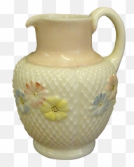 Antique Cosmos Pattern Glass Water Pitcher Pinterest - Earthenware Png,Water Pitcher Png
