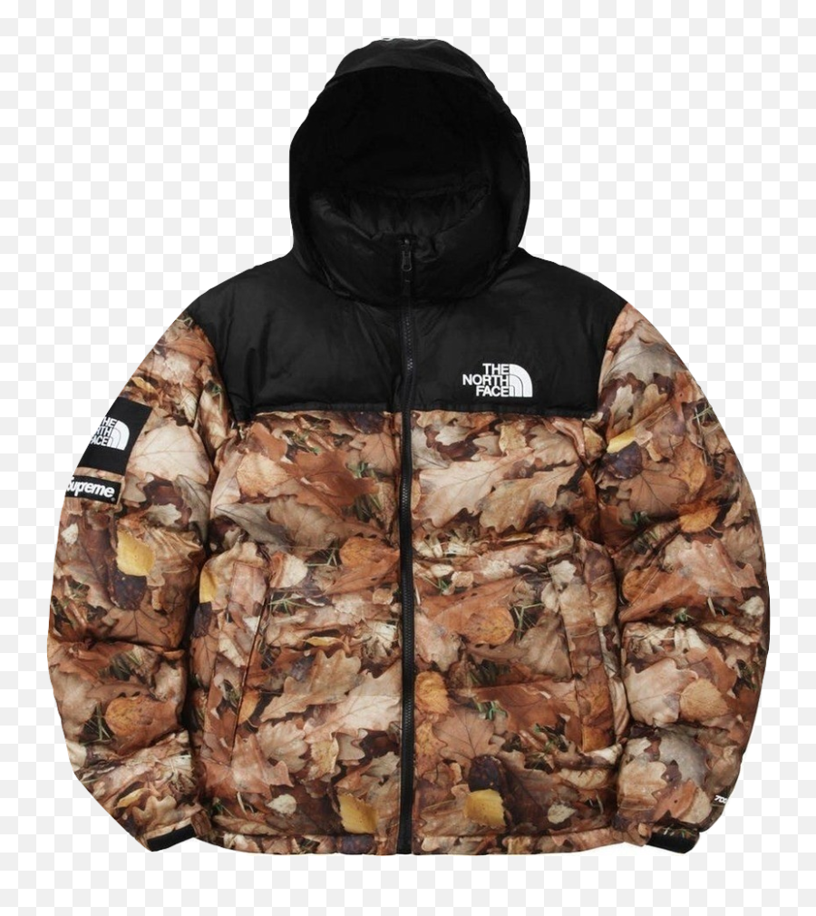 North Face Png - Supremethe North Face Nuptse Leaves Jacket Supreme The North Face Leaves,The North Face Logo Png