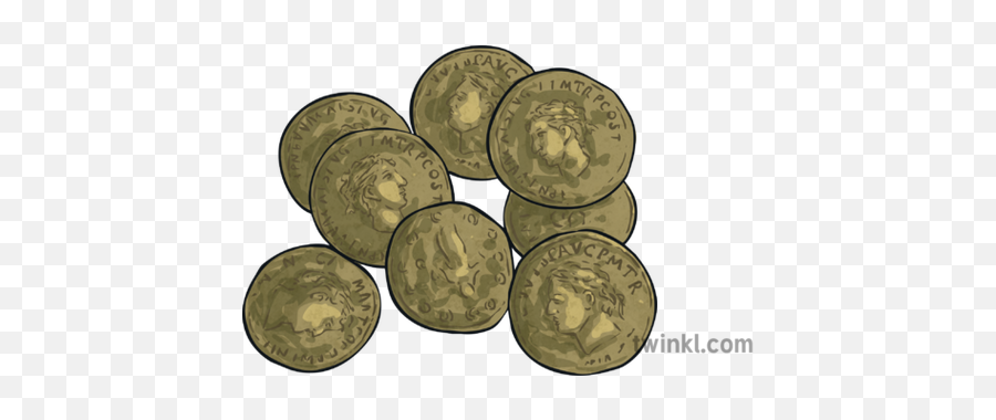 Roman Coins No Background Illustration - Twinkl Cash Png,Coin Transparent Background
