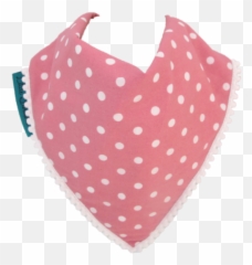 Polka Dot Bib - Rose Pink And White With White Border Little Farasha Polka Dot Png,White Polka Dots Png