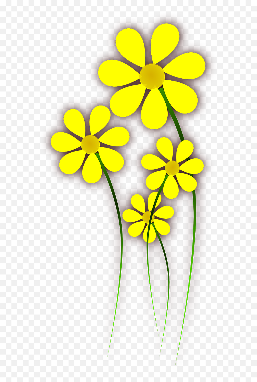 Daisies Png Clip Arts For Web - Transparent Yellow Flowers Vector,Daisies Png