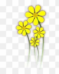 Daisies Png Clip Arts For Web - Transparent Yellow Flowers Vector,Daisies Png