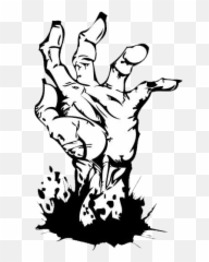 Download All Photos By Kevin Chan - Zombie Black And White Clipart Png,Zombie Hand Png