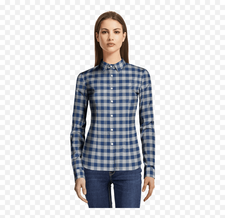 Blue Plaid Flannel Shirt - Camisa Amarilla De Cuadros Mujer Png,Flannel Png