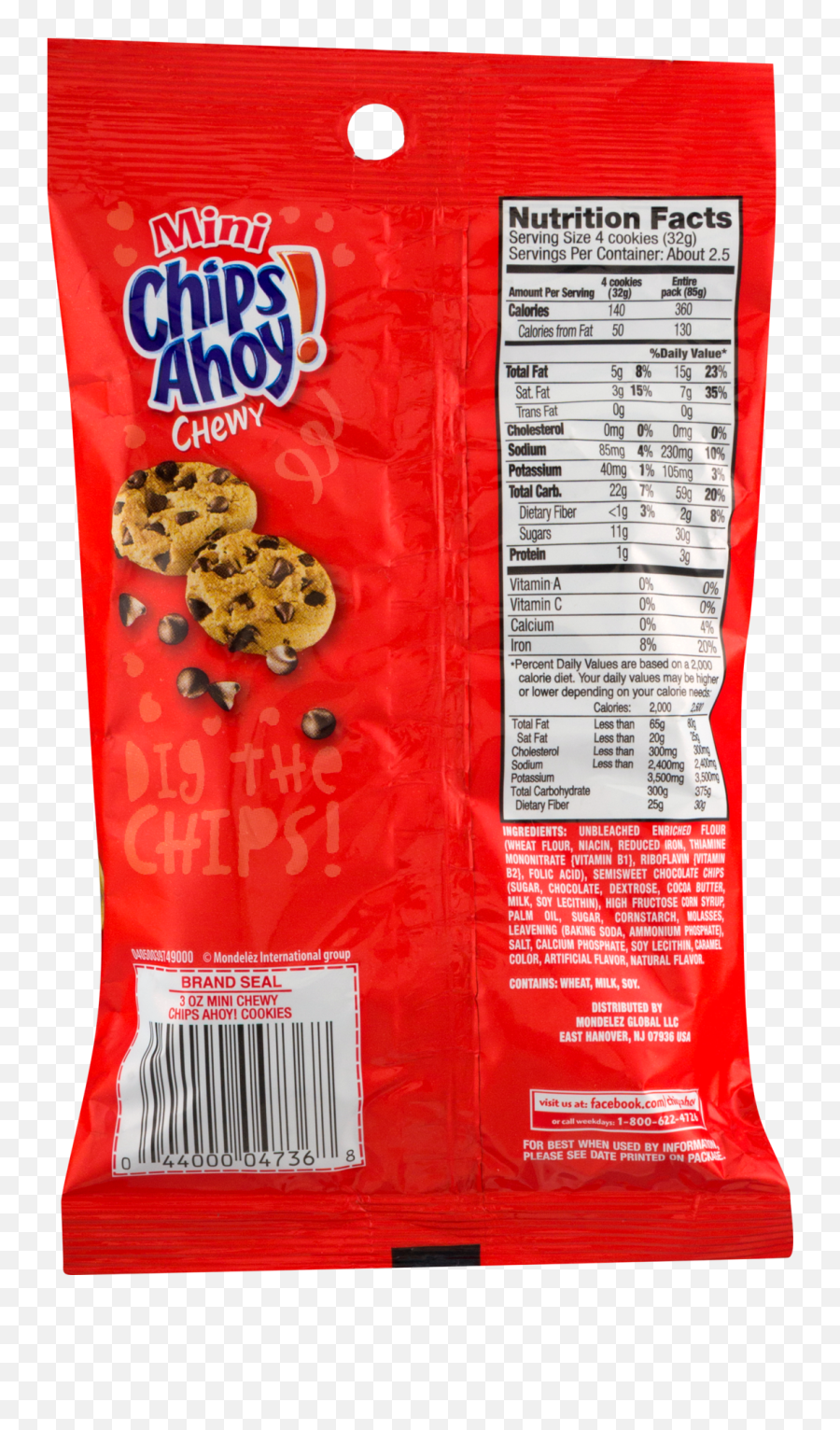 Nabisco Chips Ahoy Mini Chewy Cookies Big Bag 3 Oz - Chips Ahoy Chewy Gooey Png,Chips Ahoy Logo