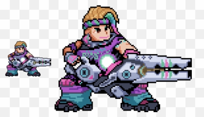 Overwatch Pixel Spray Edits 22 - Overwatch Ashe Pixel Spray Png,Zarya Transparent