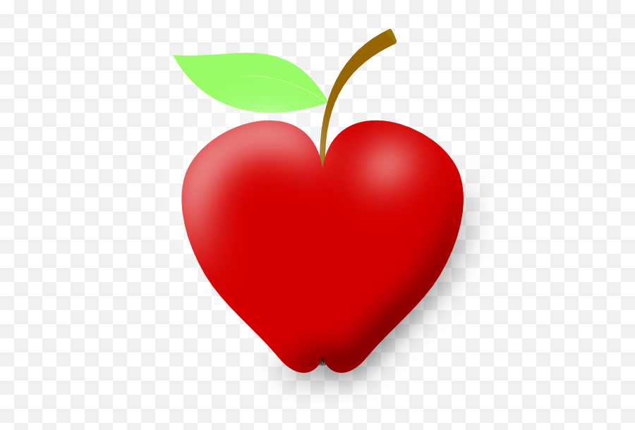 Royalty Free Public Domain Clipart - Manzana De Corazon Png,Apple Clipart Transparent