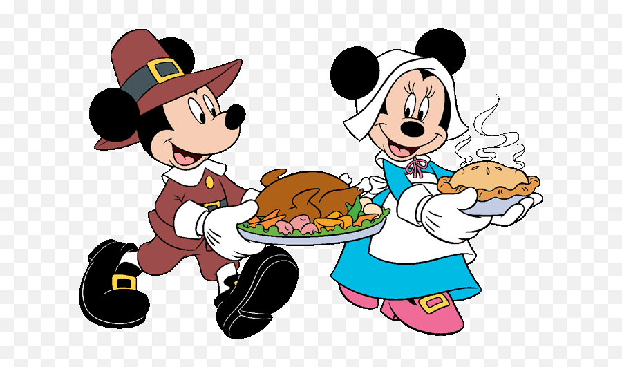 Disney Thanksgiving Clipart - Mickey Thanksgiving Coloring Pages Png,Thanksgiving Clipart Transparent