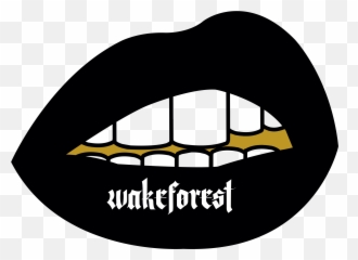 Wake Forest University Lip Tat - Happy png