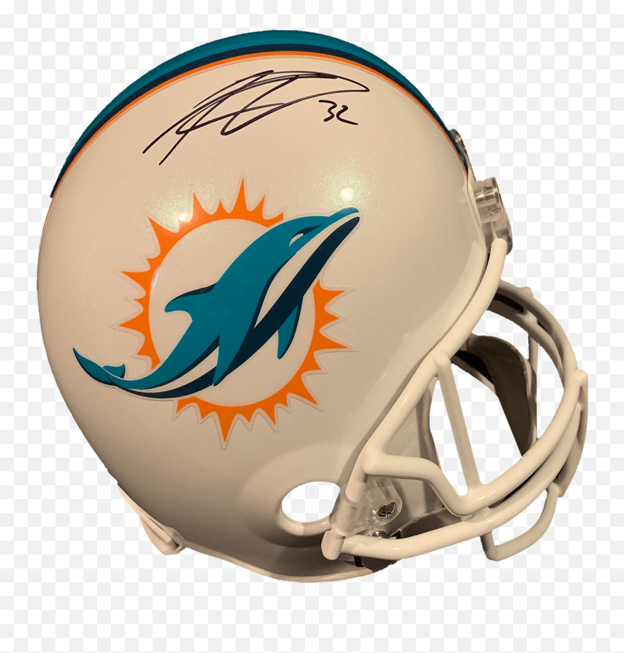 Kenyan Drake Signed Miami Dolphins Full Size Replica Football Helmet - Nfl Miami Dolphins Logo Png,Miami Dolphins Png