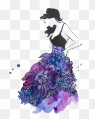 Download Hd Drawing Dress Fashion Illustration Sketch - Girl Jessica Durrant Illustrations png