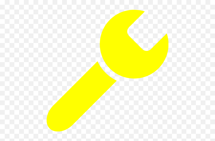 Yellow Wrench Icon - Free Yellow Wrench Icons Yellow Wrench Icon Transparent Png,Wrench Icon Png