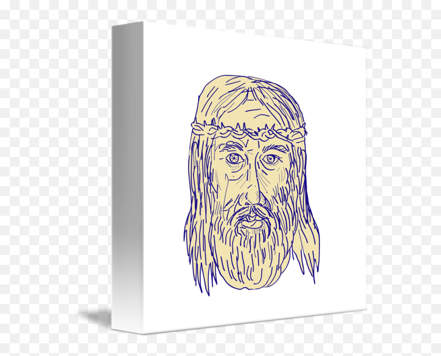 Jesus Face Crown Of Thorns Drawing By Aloysius Patrimonio - Sketch Png,Jesus Face Png