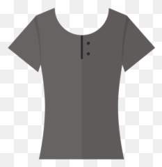 Scoop Henley T Shirt Icon - Transparent PNG u0026 SVG vector file Short Sleeve