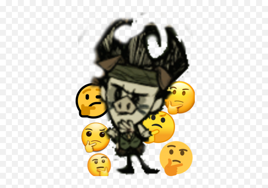 Dead The Art Of Some Loser - Wilson Thinking Emoji Don T Starve Png,Castiel Halloween Icon