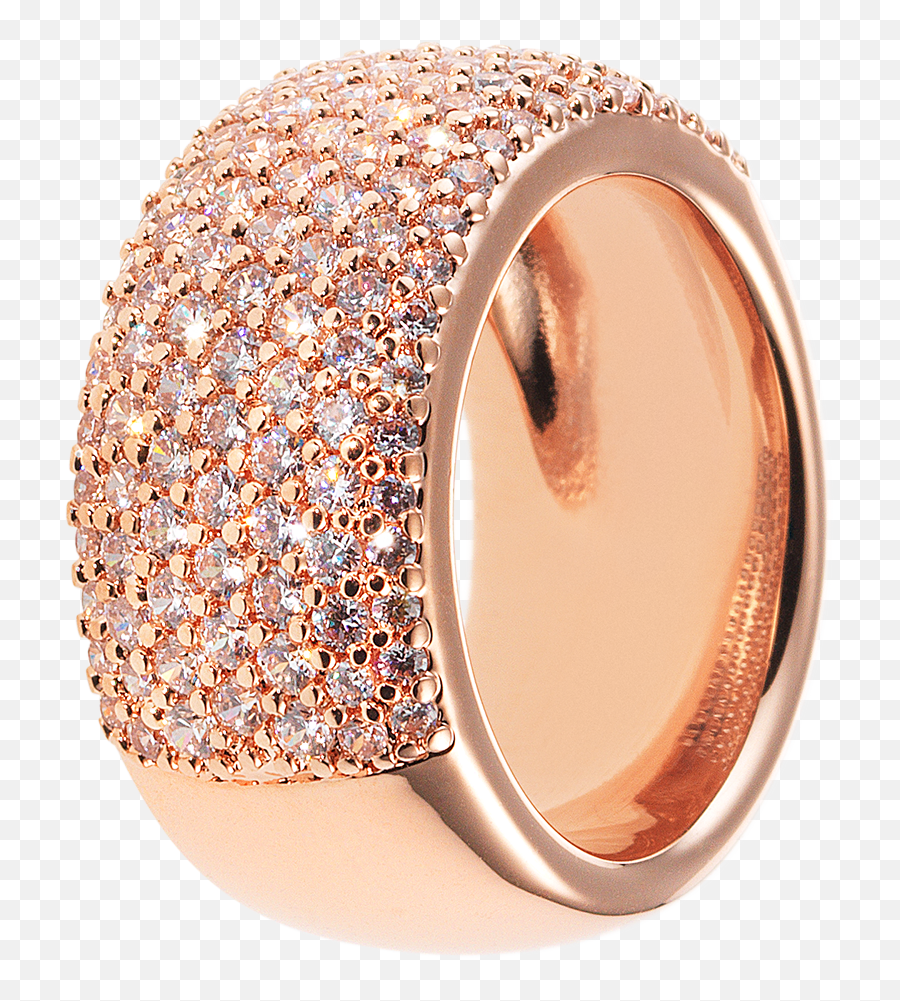 Aurora Pavé Ring Large Rose Gold - Rose Gold Pave Ring Png,Gold Ring Png