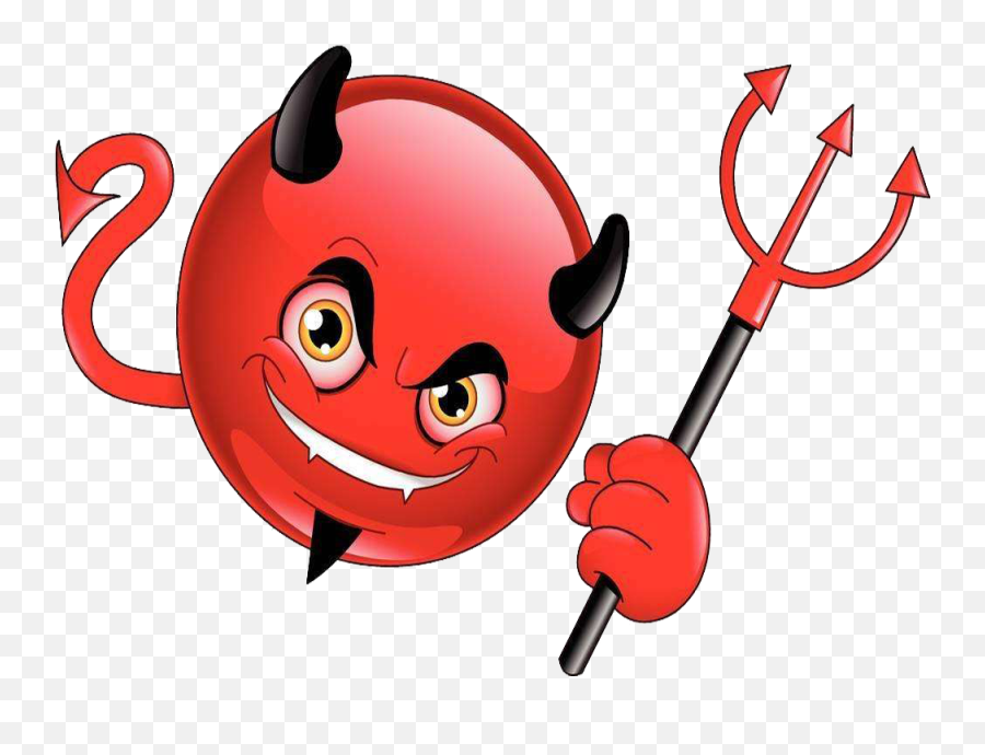 Download Satan Clipart Devil Emoji - Devil Emoticon Png Smiley Devil,Devil Emoji Png
