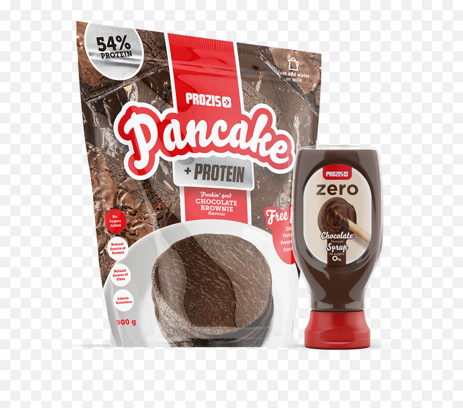 Pancake Protein U2013 Oat Pancakes With 900 G Zero Chocolate Syrup 270 - Protein Pancake Prozis Png,Pancakes Transparent