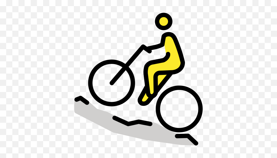 U200d Man Mountain Biking Emoji - Imagenes De Ciclistas Mujer Animados Png,Biking Icon