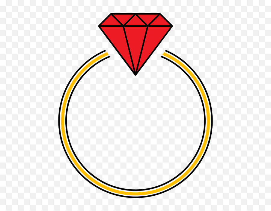 Ring Diamond Red - Ring Clipart Transparent Background Png,Red Ring Png