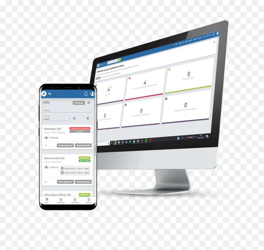 Hiring Manager Portal Hireserve Ats Recruitment Software - Technology Applications Png,Portal Desktop Icon