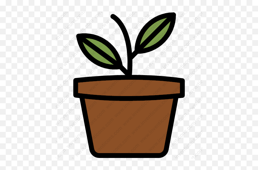 Download Plant Pot Vector Icon Inventicons - Soil Png,Pot Leaf Icon