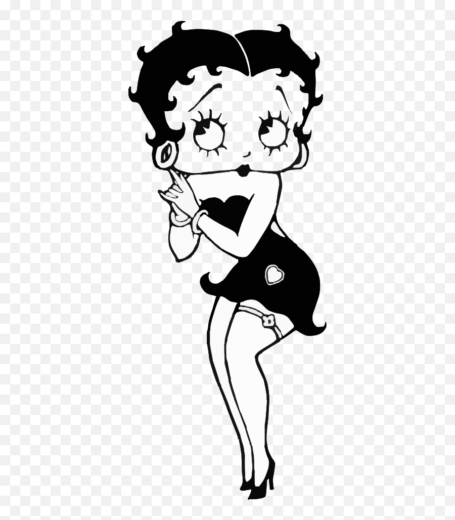 Betty Boop Svg Clip Arts Download - Download Clip Art Png Betty Boop Black And White,Jessica Rabbit Icon