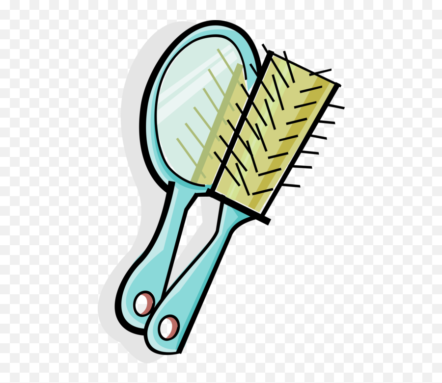 Vector Illustration Of Personal - Cartoon Hair Brush And Comb Png,Hairbrush Png