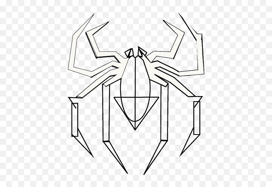 How To Draw Spidermanu0027s Logo Easy Drawing Guides - Spider Man Web Drawing Png,Spiderman Logo Images