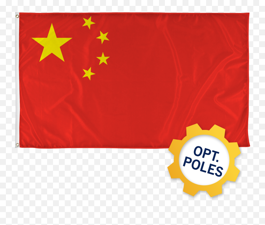 China Flag W Optional Flagpole - Flag Png,Chinese Flag Png