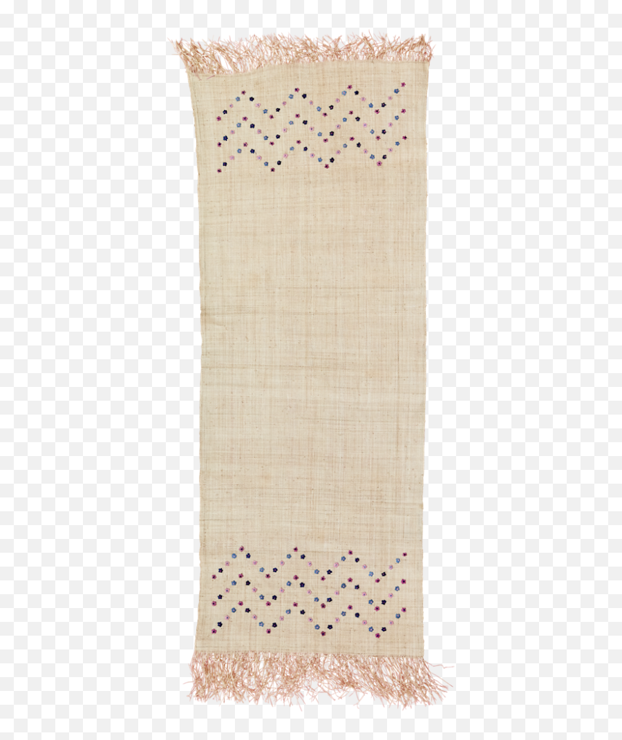 Raffia Table Runner With Embroidered Flowers By Rice Dk - Rice Bhoun Na Stl Raffia Flowers 145x59 Cm Png,Runner Png