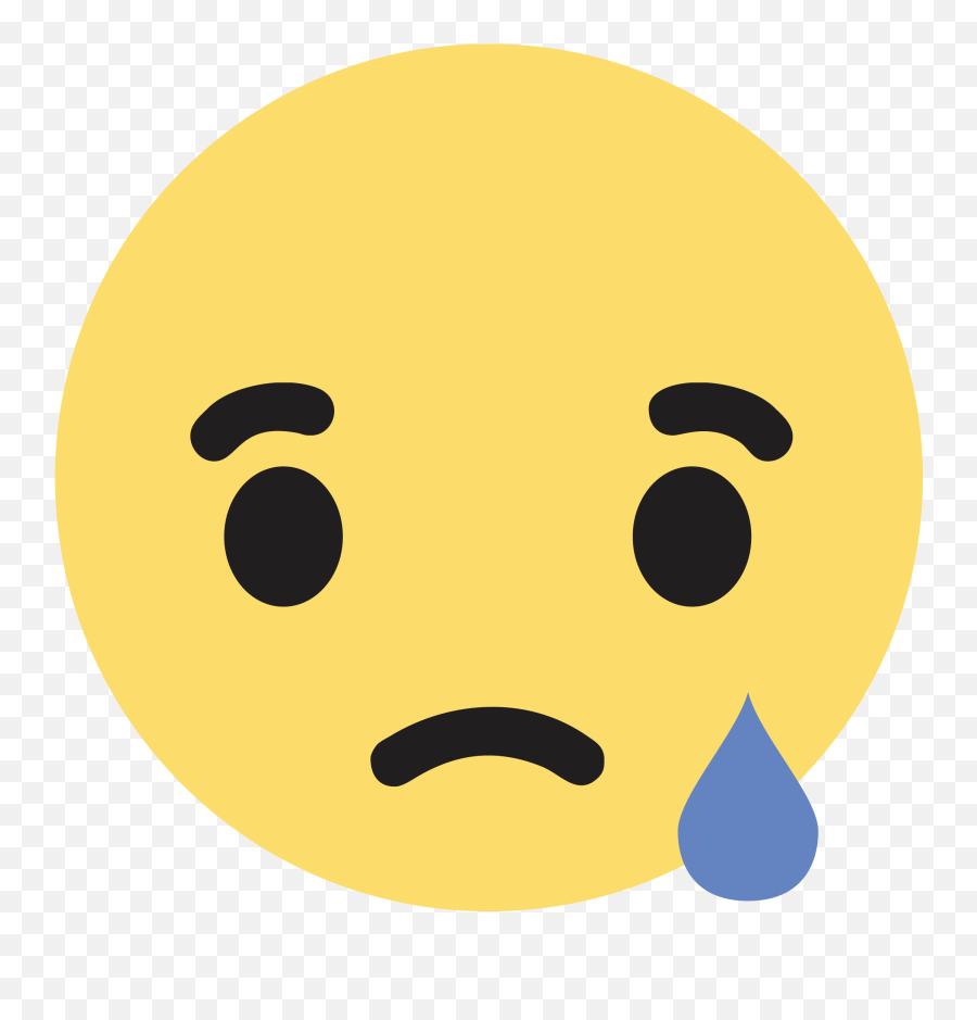 Facebook Like Button Sadness Emoticon - Emoji Face Png Facebook Sad Icon Png,Emoji Faces Png