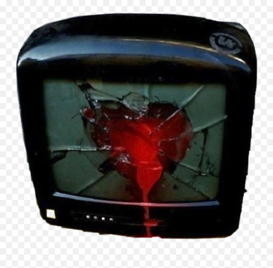 Heart Tv Screen Blood Bloody Aesthetic - Grunge Soft Blood Aesthetic Png,Bloody Heart Png