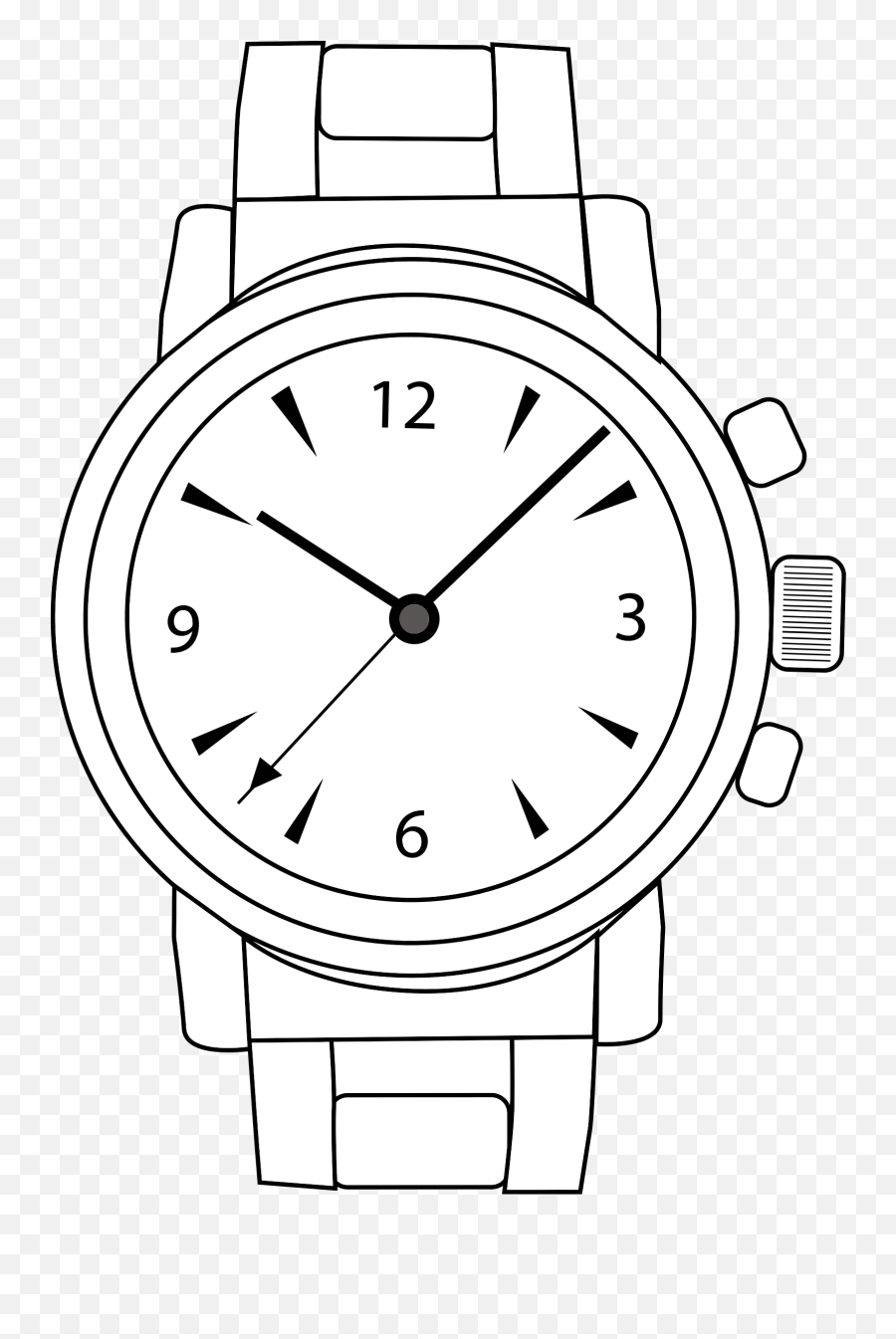 Svg Free Download Watching Clipart Hand - Watch Clipart Black And White Png,Watch Hand Png
