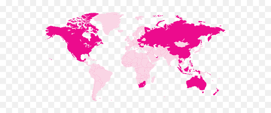 Shared - Light Pink World Map Png,World Map Transparent