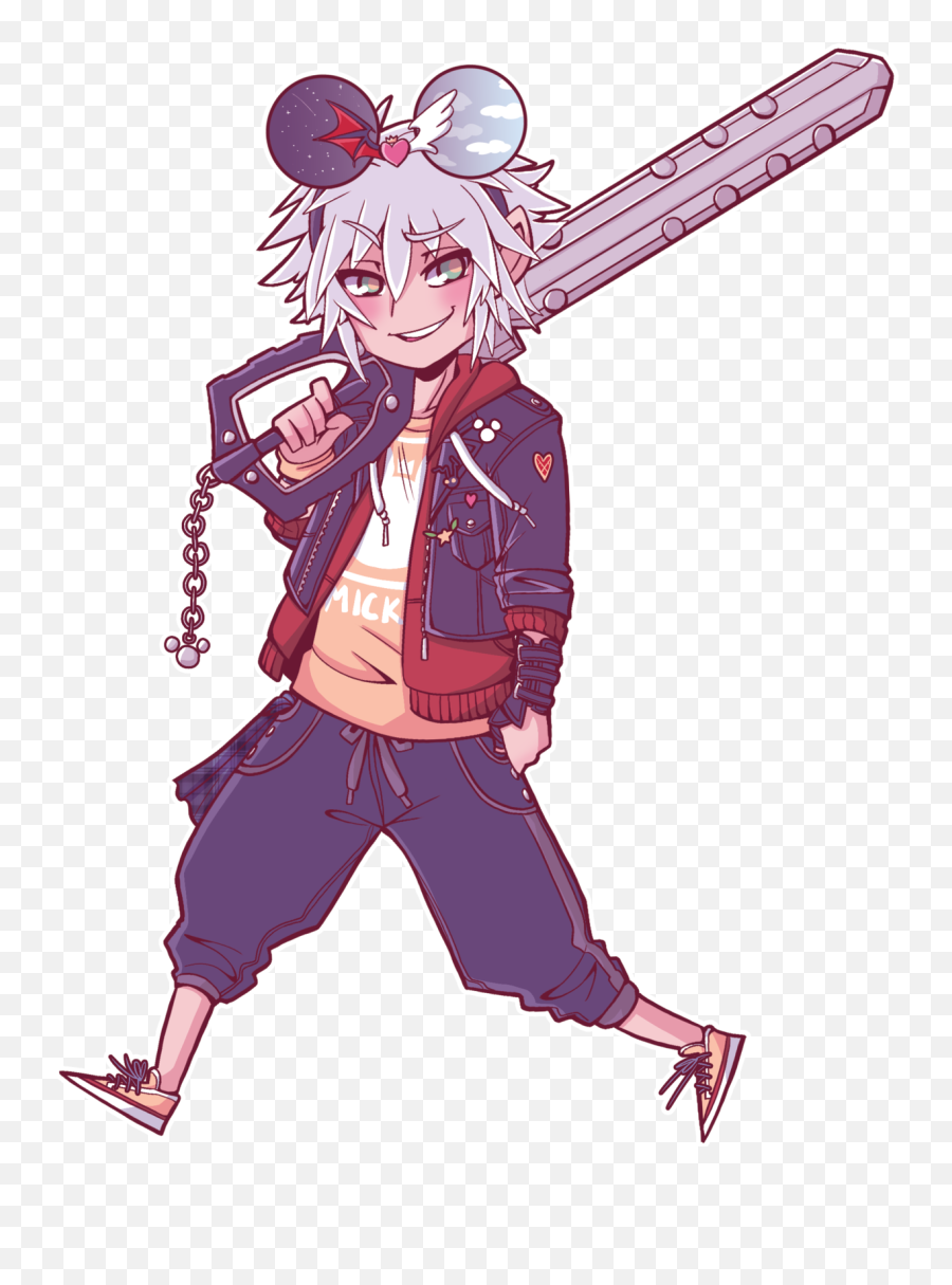 Download Hd Doodled A Disney Bound Riku To Celebrate The Pop - Cartoon Png,Riku Png