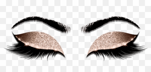 Makeup Beauty Salon Rose Glitter Flyer - Transparent Background Eyelash Clipart png