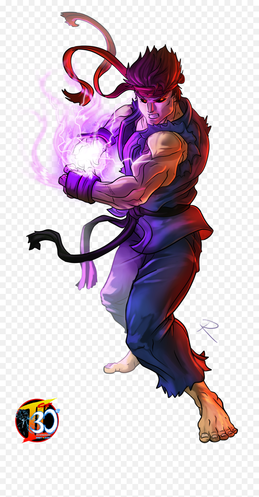 Download Evil Ryu By Robbie Reilly - Evil Ryu Street Fighter Png,Ryu Transparent