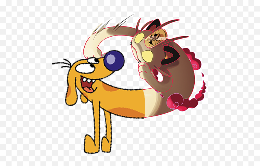 First Thing I Thought Of When Seeing - Cat Dog Png,Meowth Png