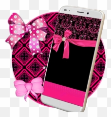 Pink Glitter Bow Live Wallpaper - Smartphone png